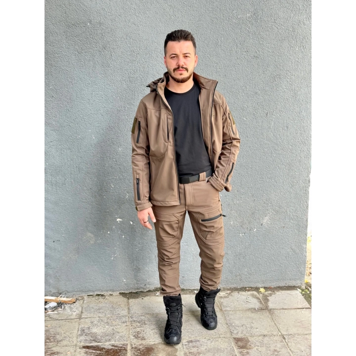 İSSİ Tactical Pro Softshell Kışlık Mont Toprak