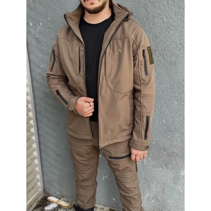 İSSİ Tactical Pro Softshell Kışlık Mont Toprak