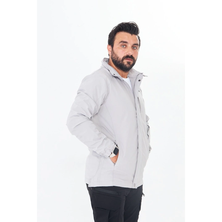 İssi Taktikal Dik Yaka Mevsimlik Ceket - Açık Gri