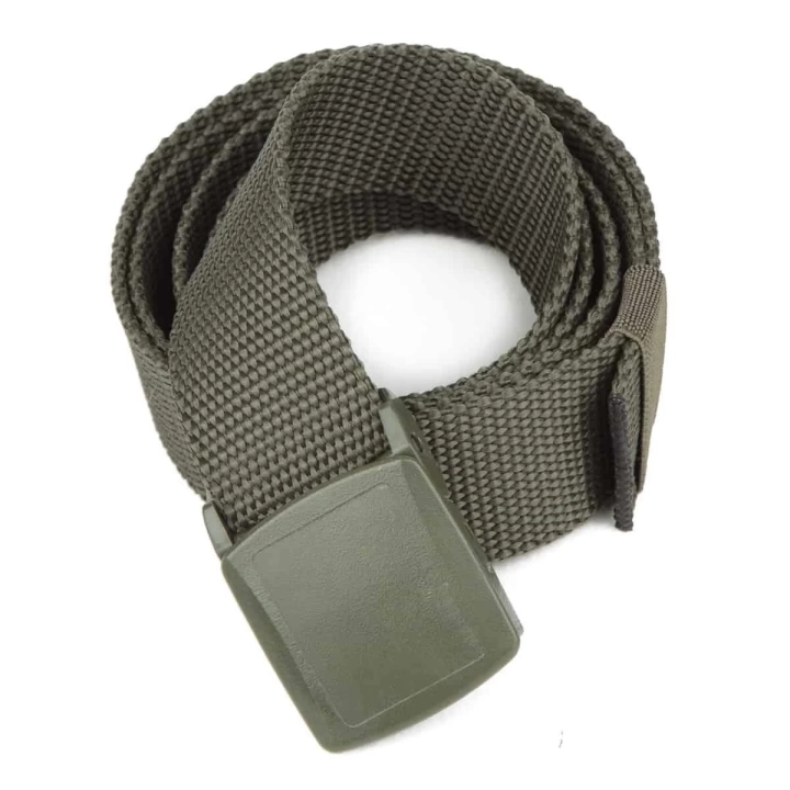Kilitli Plastik Tokalı Taktik Outdoor Kemer Haki Rengi