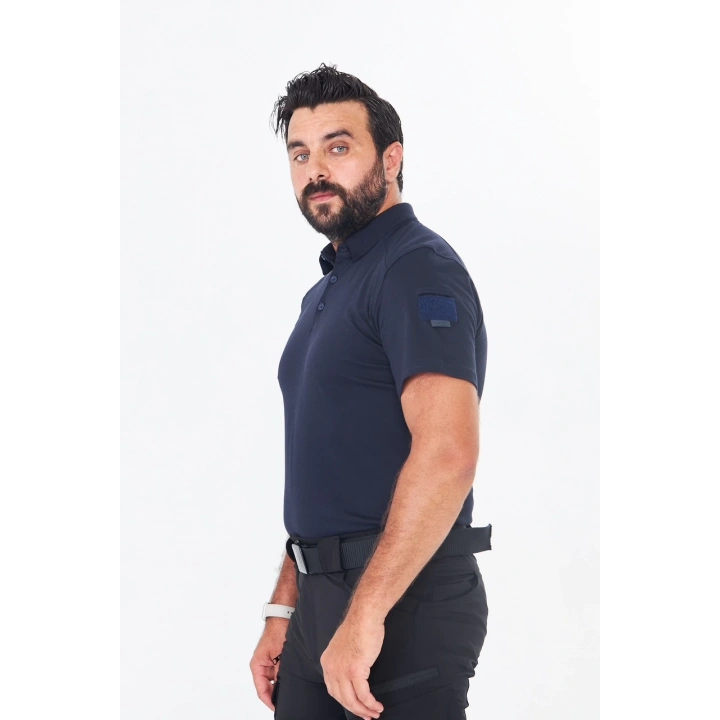 Polo Yaka Taktik Tshirt Lacivert