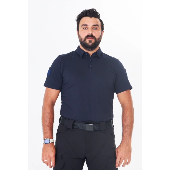 Polo Yaka Taktik Tshirt Lacivert