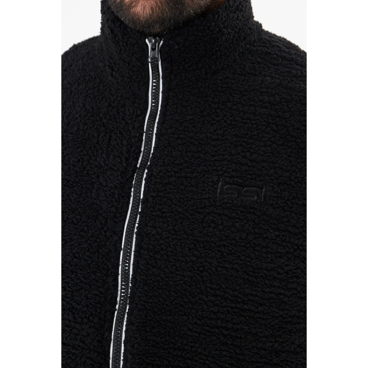 İSSİ İçi Astarlı Siyah Peluş Hırka