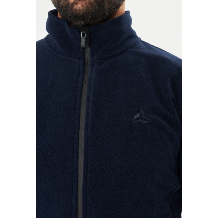 Tactical Outdoor Taktik Hırka Dik Yaka Polar Fermuarlı Polar Lacivert