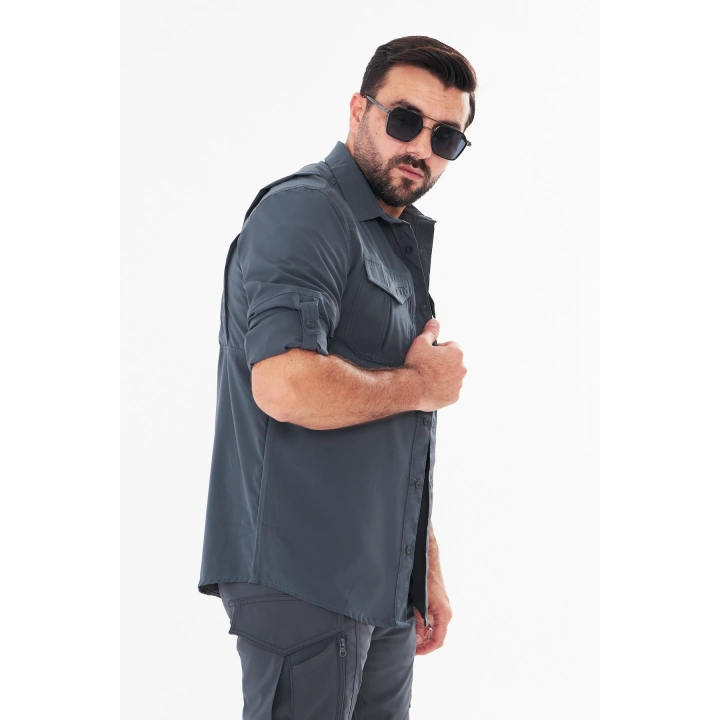 Taktikal Antrasit Premium Gömlek