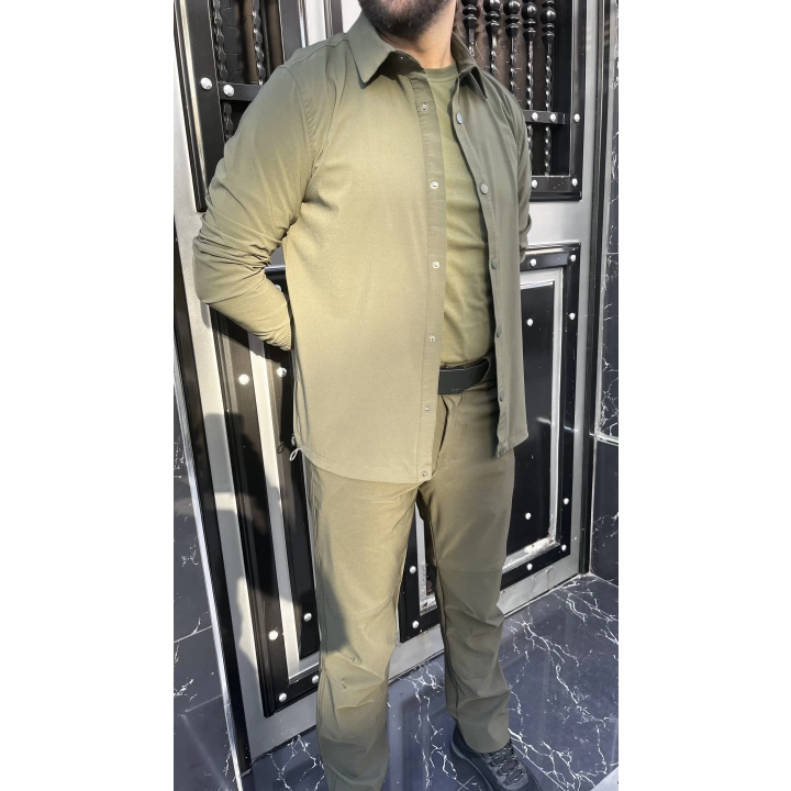 Taktikal Outdoor Mevsimlik Ceket Kombin - Haki