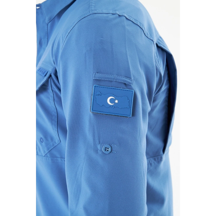 Taktikal Pençli Mavi Gömlek