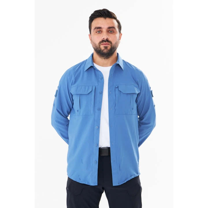 Taktikal Pençli Mavi Gömlek
