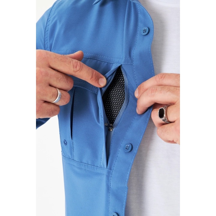 Taktikal Pençli Mavi Gömlek