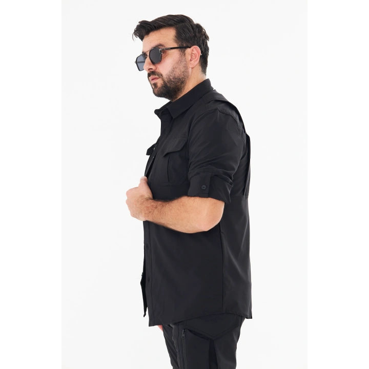 Taktikal Siyah Premium Gömlek