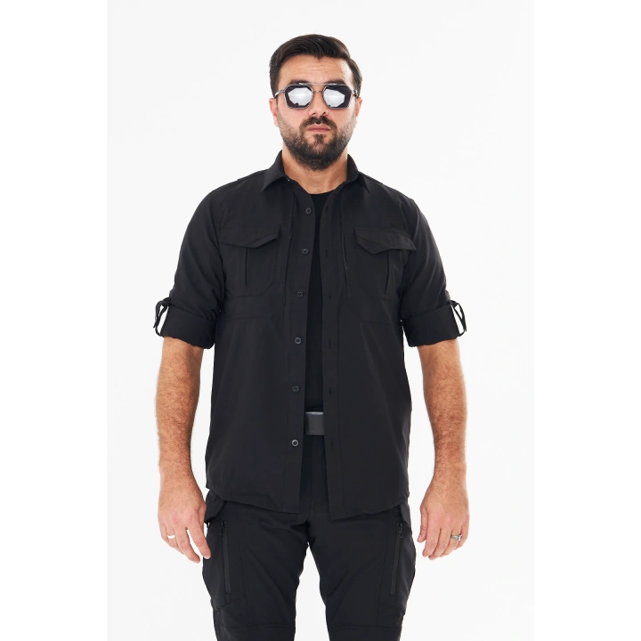 Taktikal Siyah Premium Gömlek