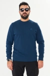 Bisiklet Yaka %100 Pamuk Sweat İndigo