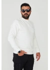 Bisiklet Yaka %100 Pamuk Sweat Beyaz