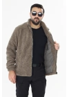 İSSİ İçi Astarlı Çöl Peluş Hırka