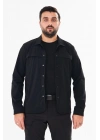 İssi İçi Astarlı Çıtlıçıtlı Gömlek Siyah