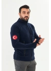 Tactical Outdoor Taktik Hırka Dik Yaka Polar Fermuarlı Polar Lacivert