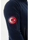 Tactical Outdoor Taktik Hırka Dik Yaka Polar Fermuarlı Polar Lacivert