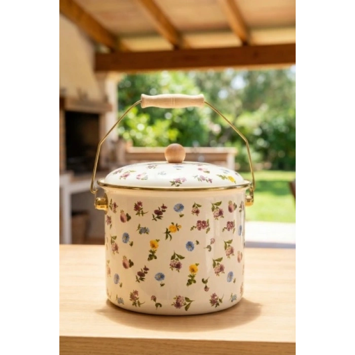 Petit Fleur Emaye Bakraç - 4.5 L