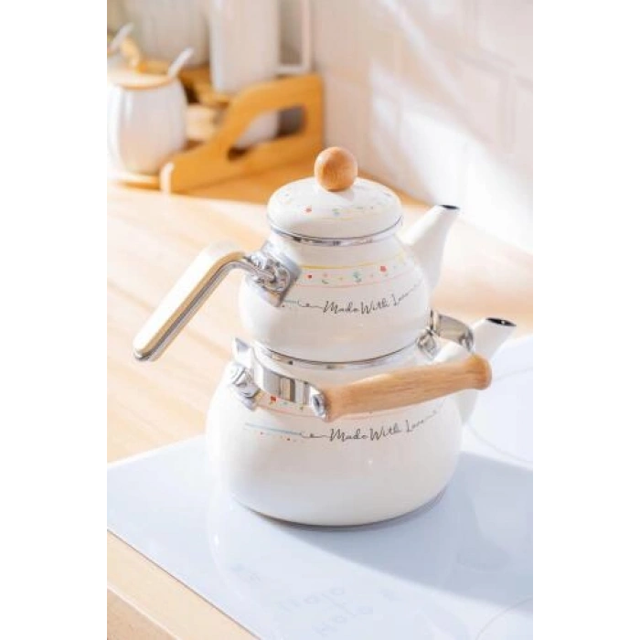 Made With Love Emaye Çaydanlık Takımı