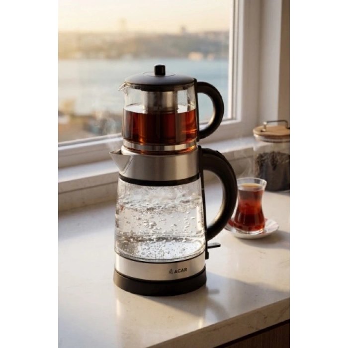 Ultimate Pro Tea Max Cam İnox Çay Makinesi