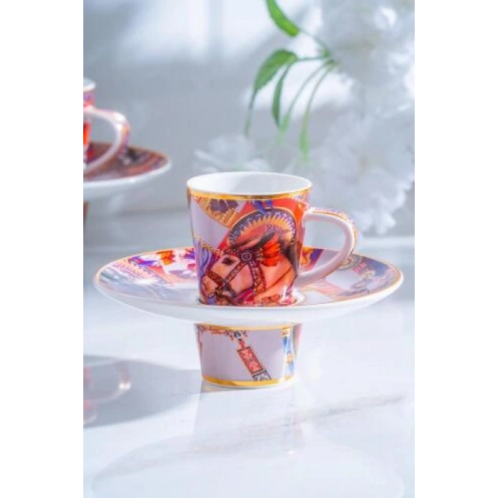 Whisper 6 Kişilik Porselen Kahve Fincanı Takımı - 90 ml