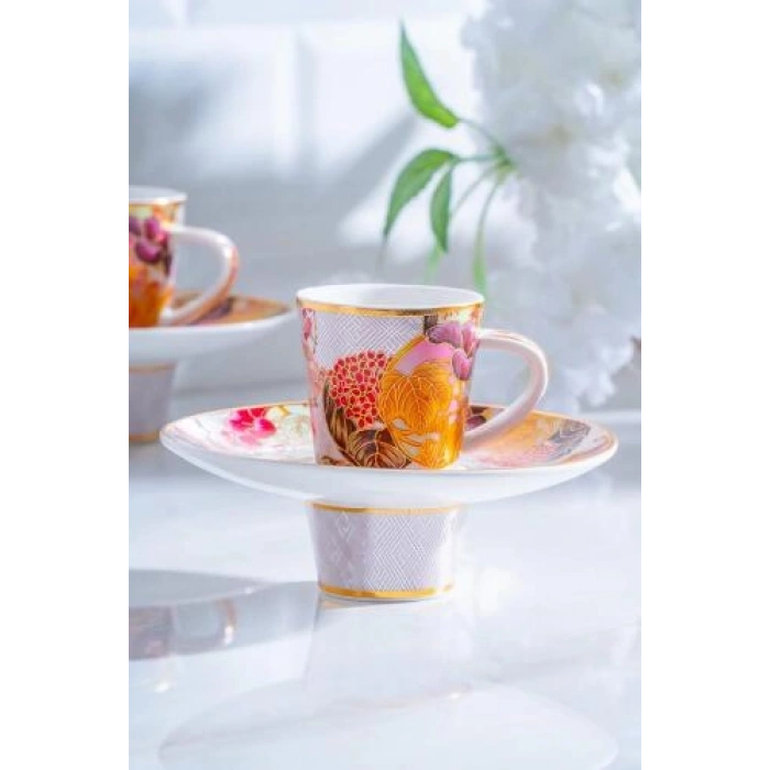 Dream 6 Kişilik Porselen Kahve Fincanı Takımı - 90 ml