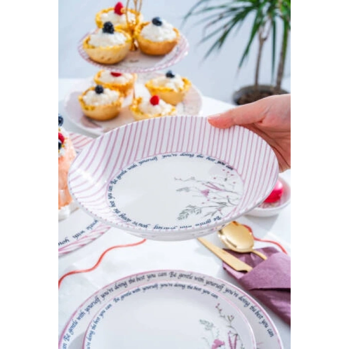 Laila 6 lı Çukur Yemek Tabağı - 19 cm