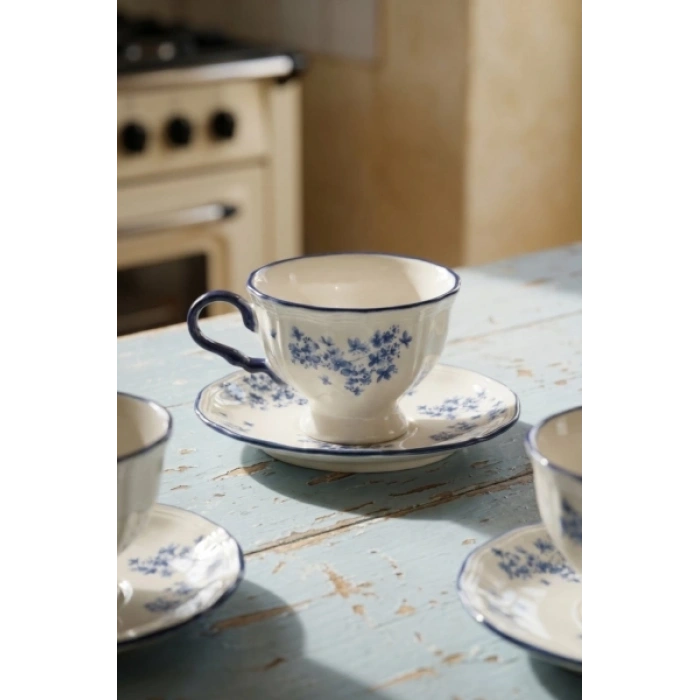 Vintage Garden 6 Kişilik Porselen Çay Fincan Takımı
