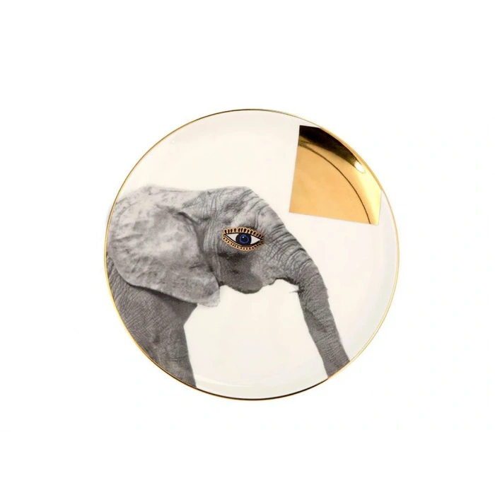 Wild Life Elephant Düz Tabak 20cm