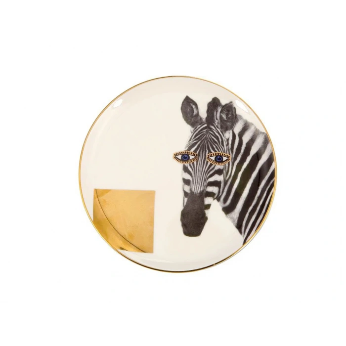 Wild Life Zebra Düz Tabak 20cm