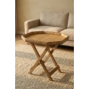 Aura Ahşap Ayaklı Hasır Sehpa - 62 cm
