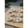 Margot 6 Kişilik Porselen Kahve Fincan Takımı - 90 ml