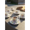 Ross 6 Kişilik Porselen Kahve Fincan Takımı - 90 ml