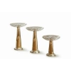 KRİSTAL AYAKLI SUNUMLUK 19 CM BAL RENGİ