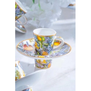 Capri 6 Kişilik Porselen Kahve Fincanı Takımı - 90 ml