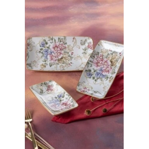 Rosa 3 Parça Kayık Tabak Seti