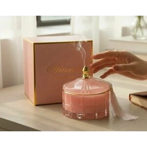 DEKORATİF KOKULU MUM PEMBE
