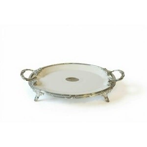 CLASSY OVAL SUNUM TABAK GÜMÜŞ 21*36