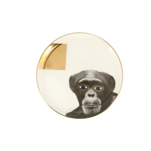 Porland Wild Life Monkey Düz Tabak 20cm