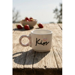 Valentine Kiss Porselen Kupa - 425 ml