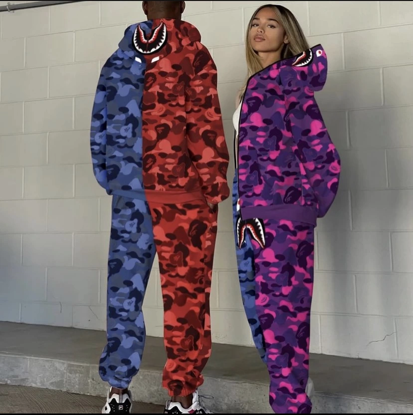 Parçalu Bape Unisex Eşofman Takım