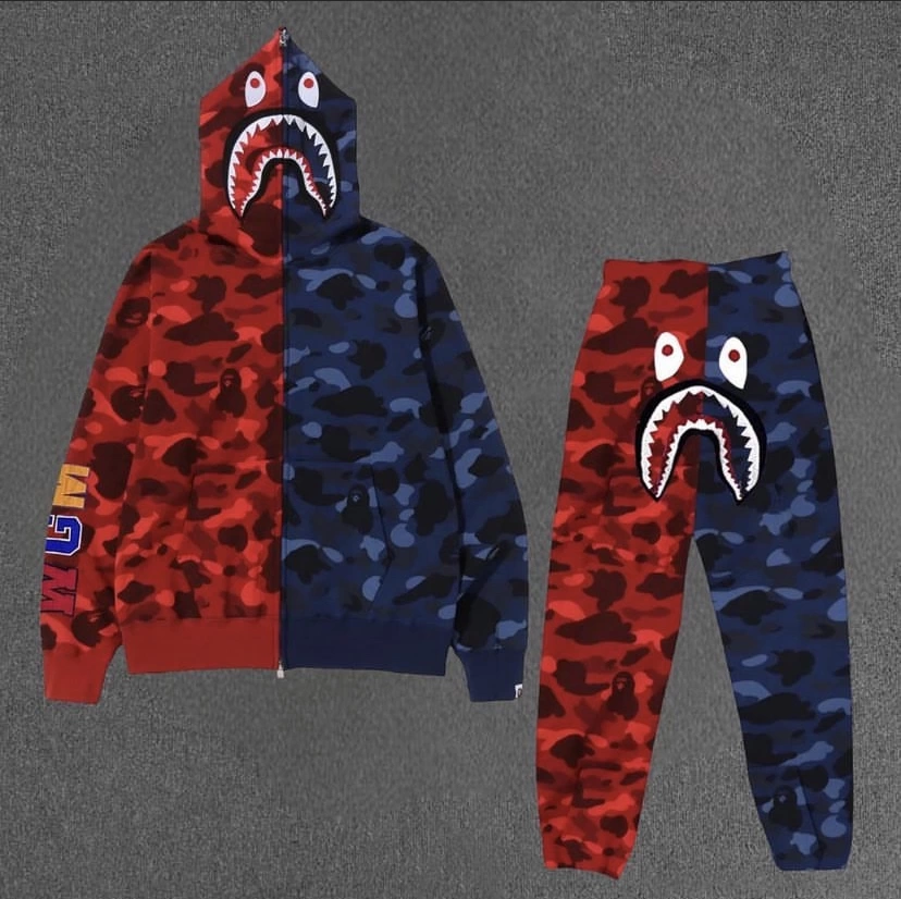 Parçalu Bape Unisex Eşofman Takım