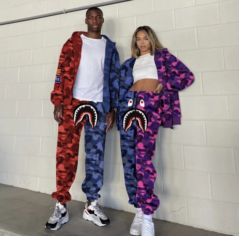 Parçalu Bape Unisex Eşofman Takım