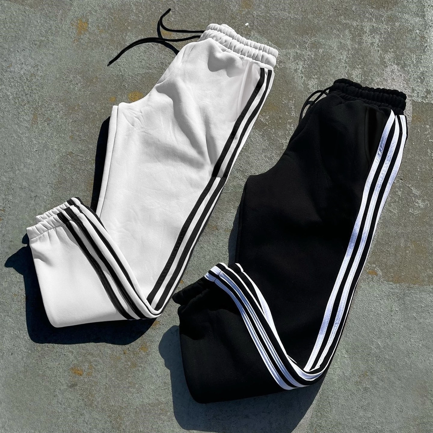 Şeritli Unisex Şardonlu Eşofman
