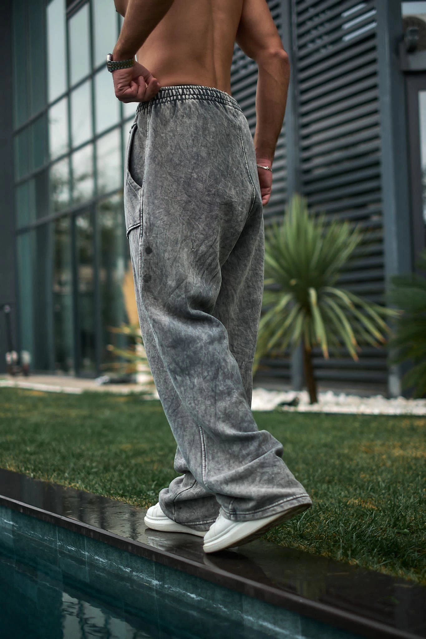 Yıkamalı Şardonlu Unisex Eşofman