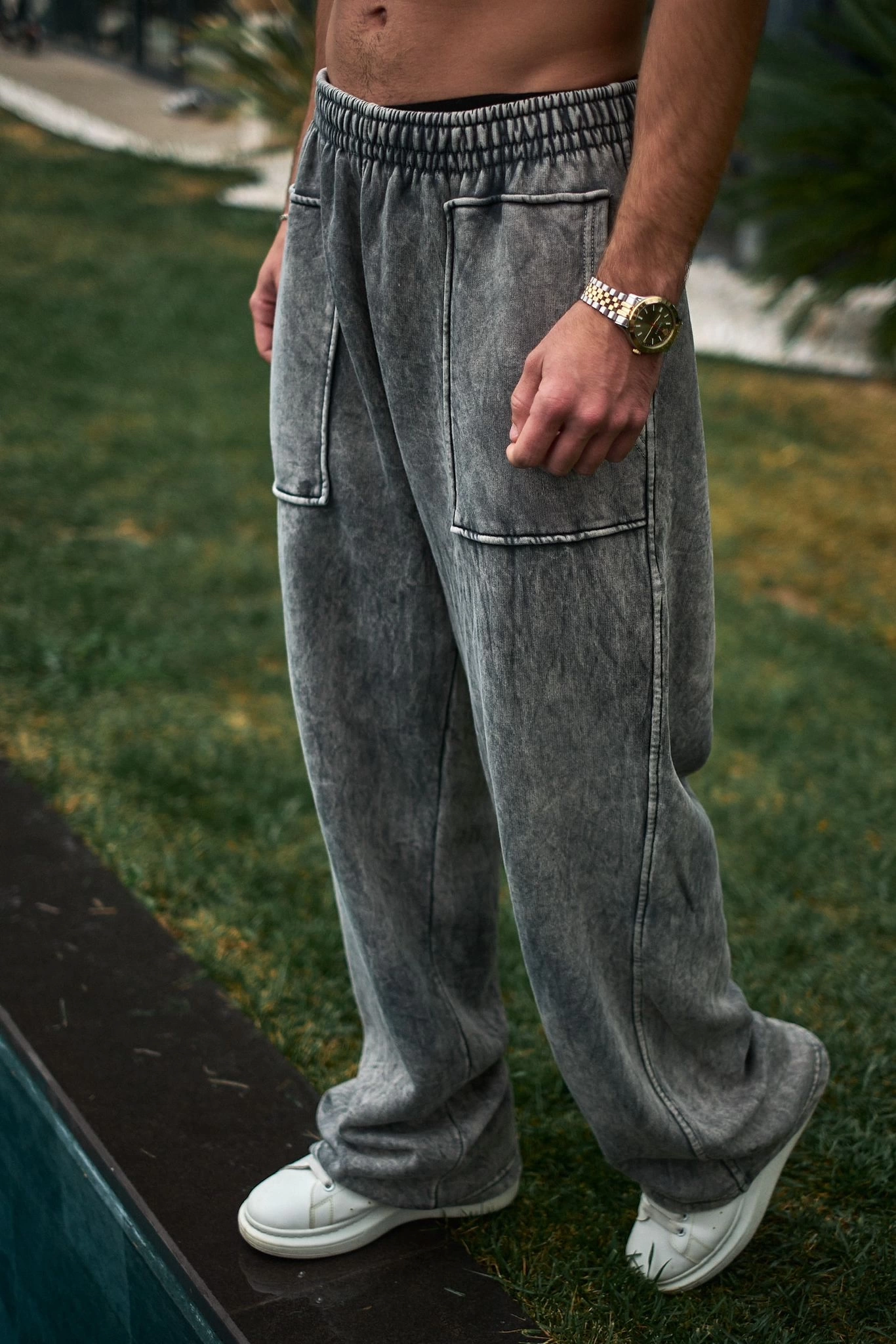 Yıkamalı Şardonlu Unisex Eşofman
