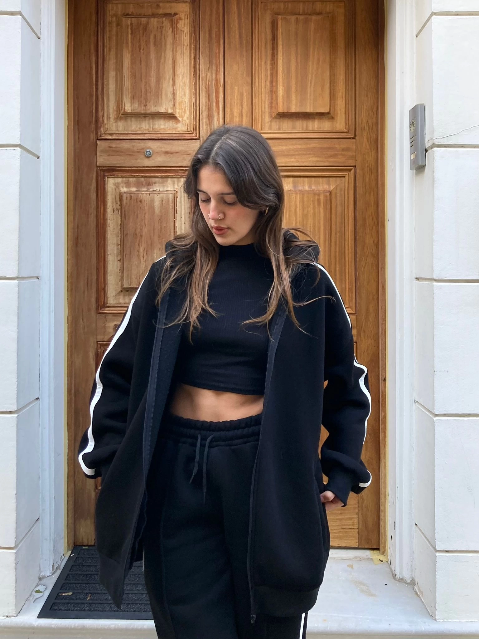 Şeritli Bol Paça Unisex Eşofman Takımı