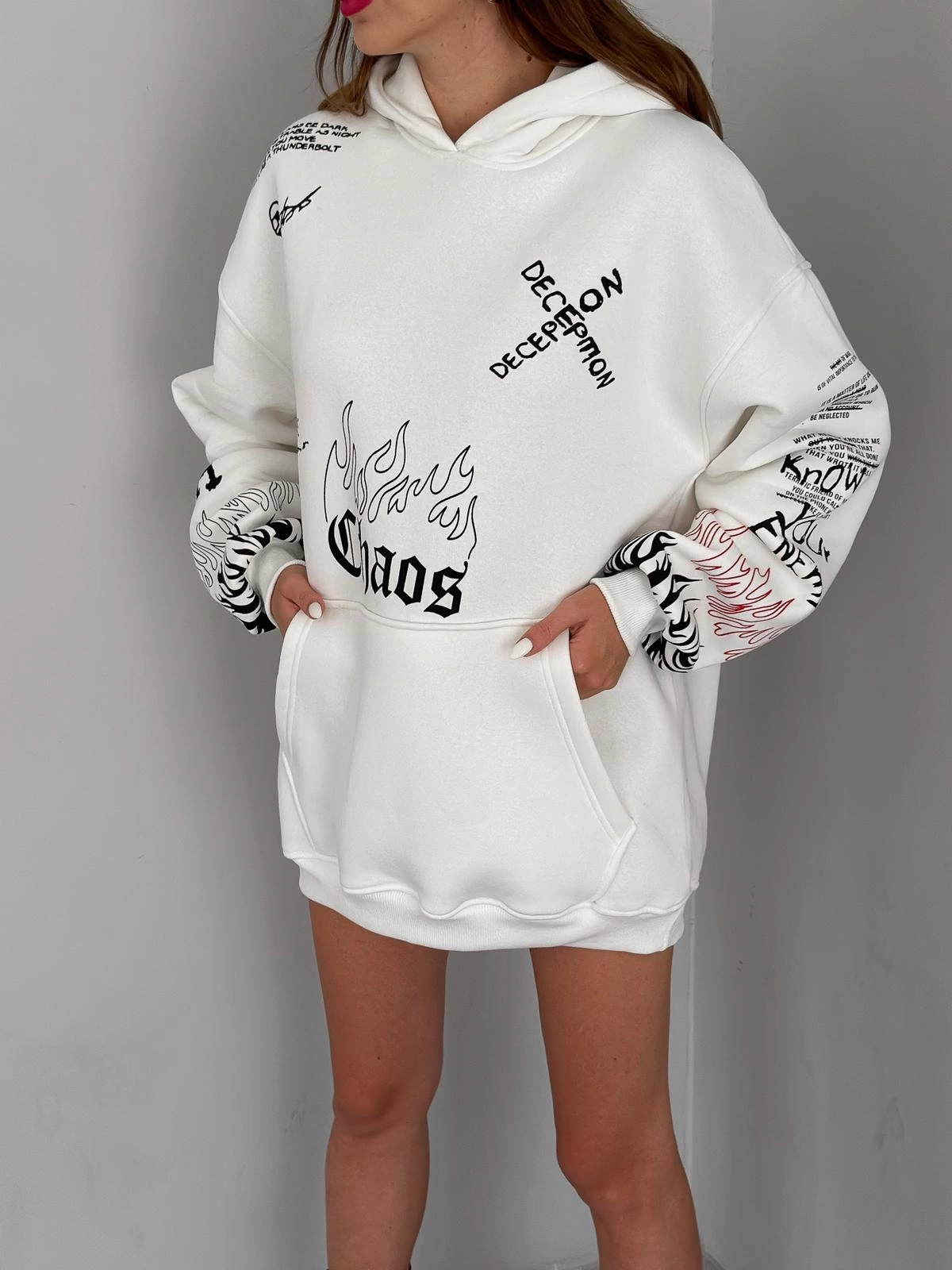 Chaos Şardonlu Unisex Sweatshirt