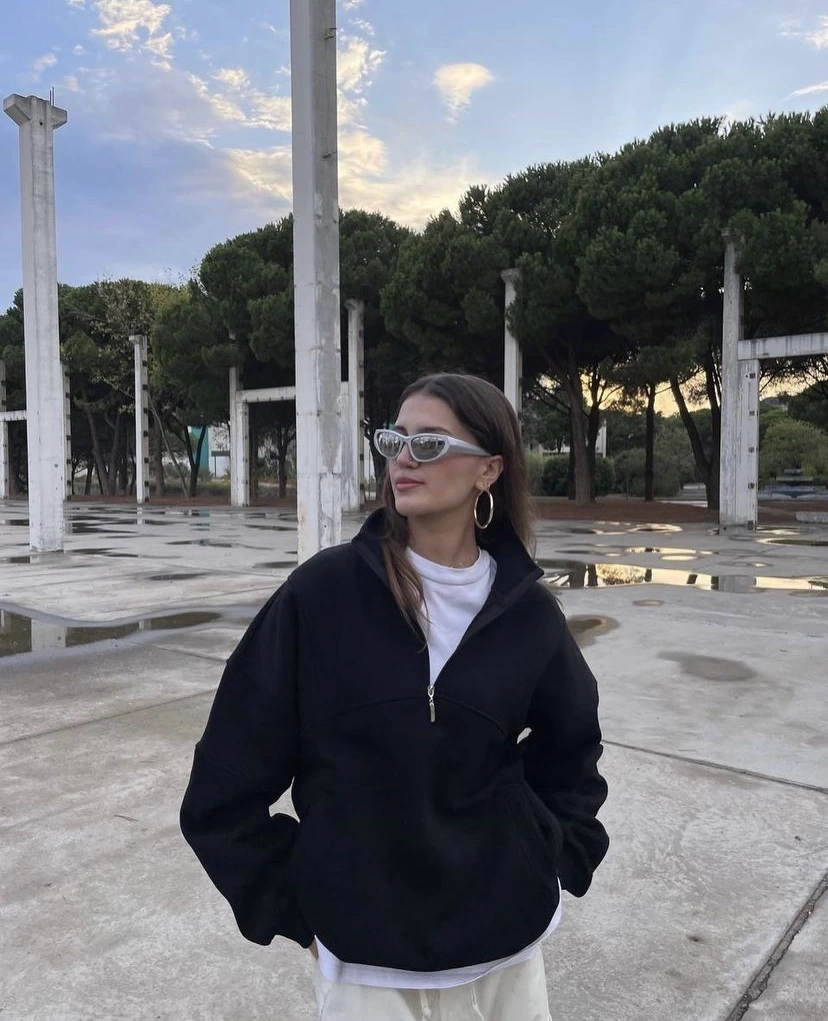 Fermuar Yaka Unisex Sweatshirt