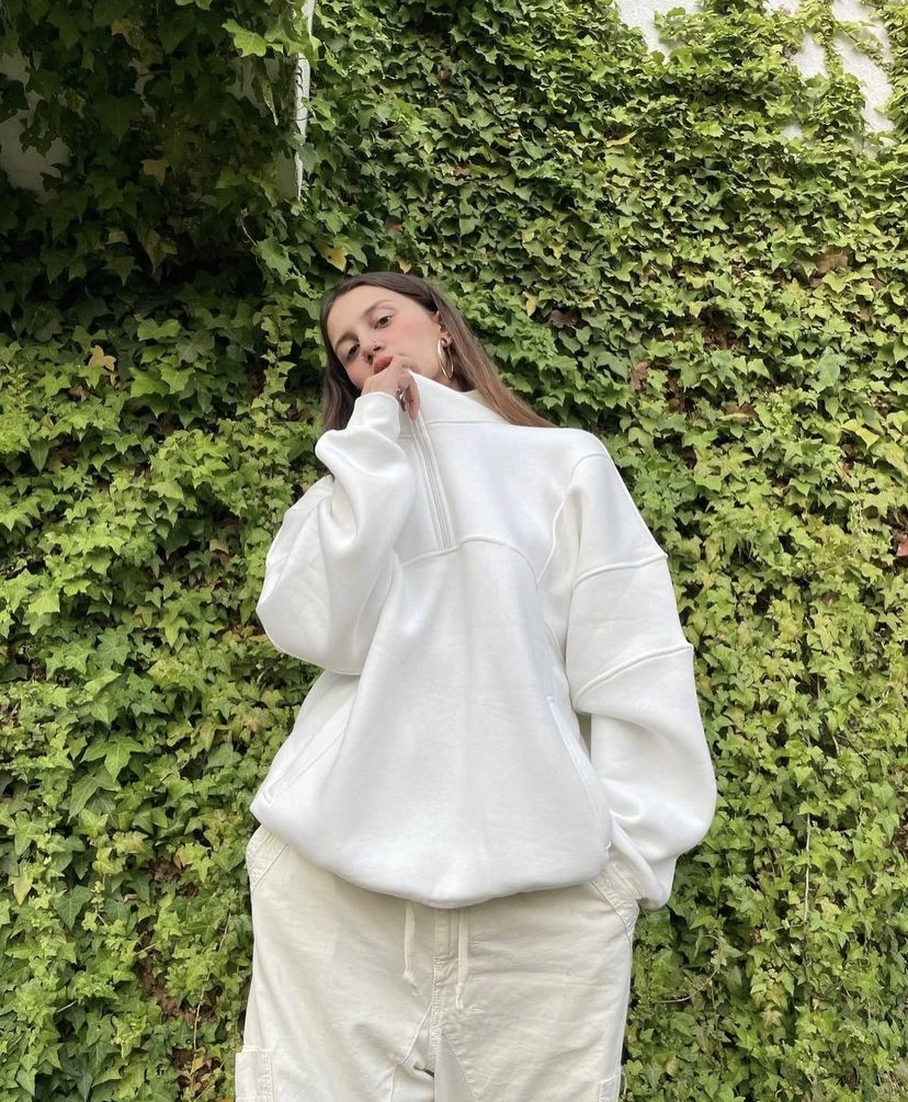 Fermuar Yaka Unisex Sweatshirt